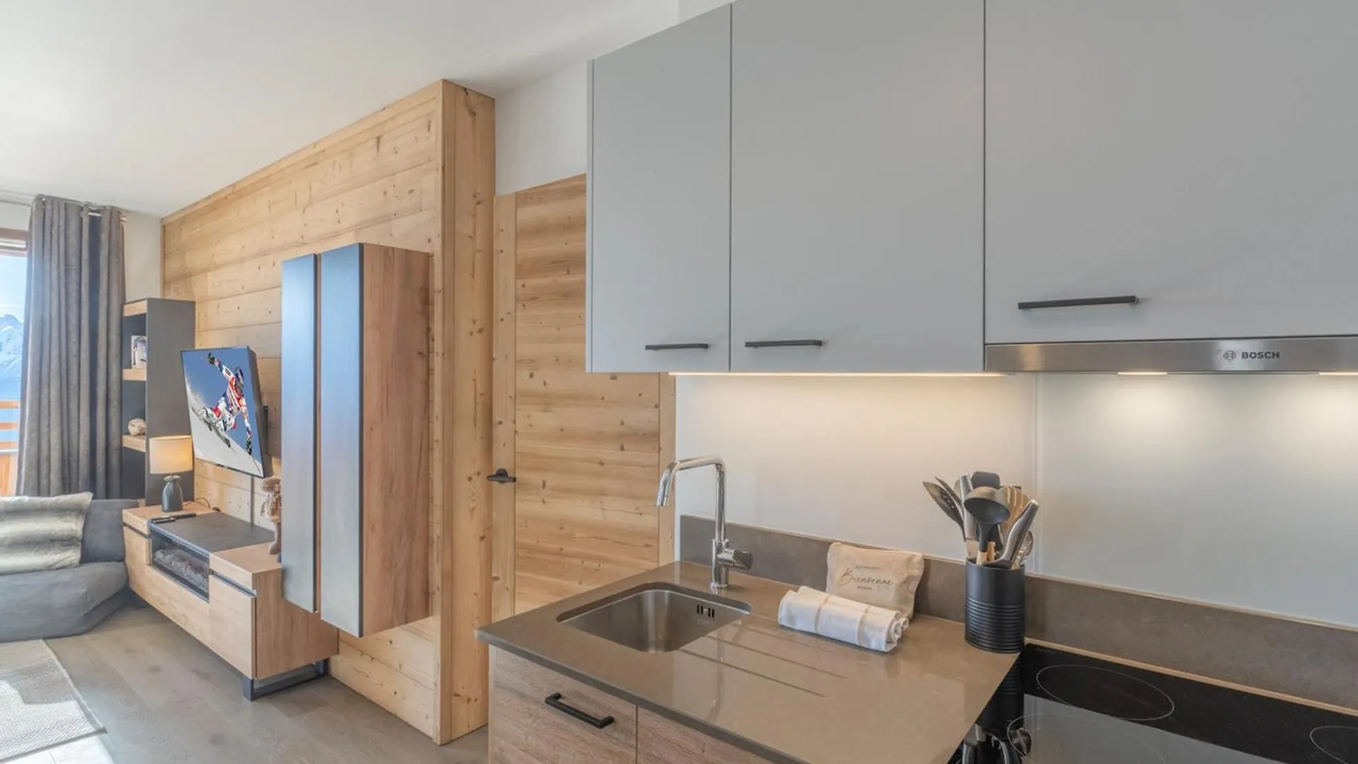 아파트 Appartement De Standing 4 Pers, Vieil Alpe, Proche Centre Et Pistes, Parking Et Wifi Inclus - Fr-1-645-62 Huez 프랑스